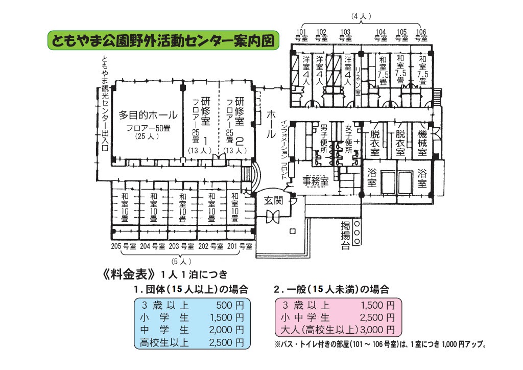 野外活動センター間取り図