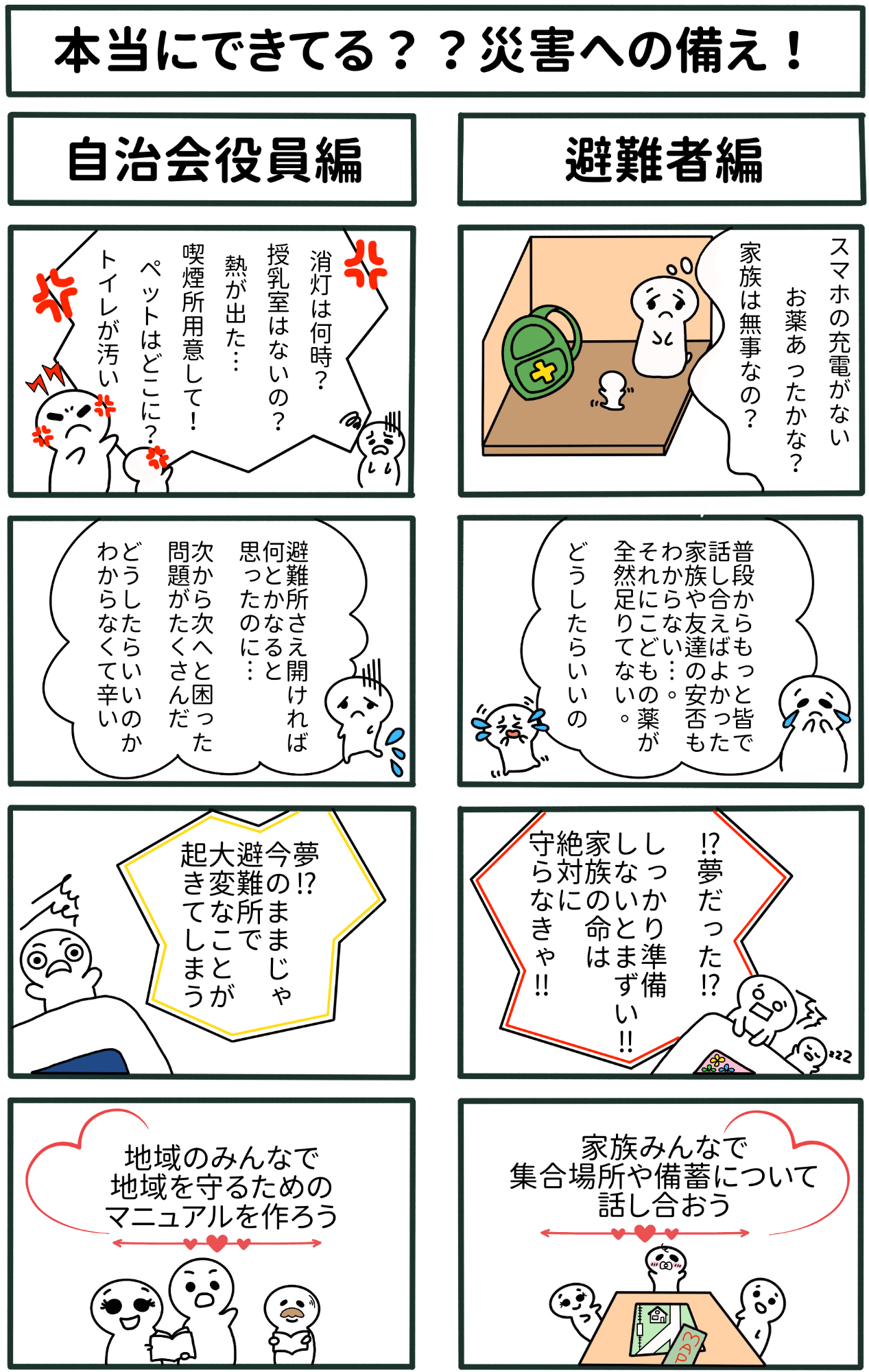 本当にできてる？？災害への備え！