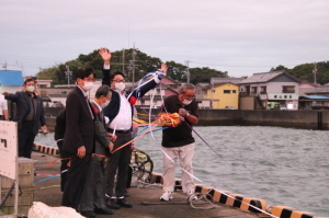 あご湾定期船（浜島航路）廃止に伴うセレモニー